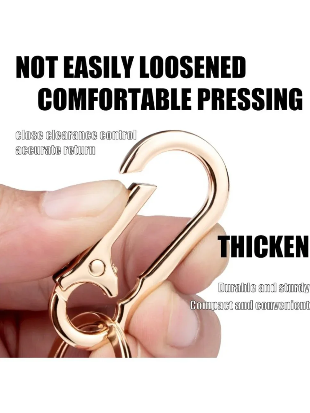 Metal Keychain Keyring Clip Holder Organizer for Home & Car - Key Finder for Men